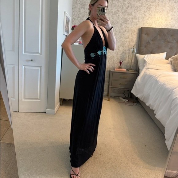 Sky Black Halter Maxi Dress - Picture 4 of 7